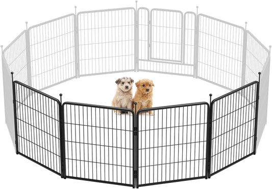 FXW Rollick Unleashed Dog Playpen for Indoor, Yard, RV Camping, 32 inch 4 Panels for Small and Medium Dogs, Black│Patented