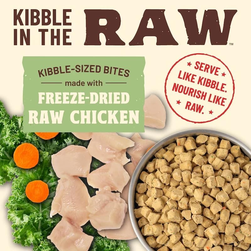 Primal Kibble in The Raw, Freeze Dried Cat Food, Chicken, Scoop & Serve, Made with Raw Protein, Whole Ingredient Nutrition, Crafted in The USA, Dry Cat Food, 24 Ounce (1.5 lb) Bag