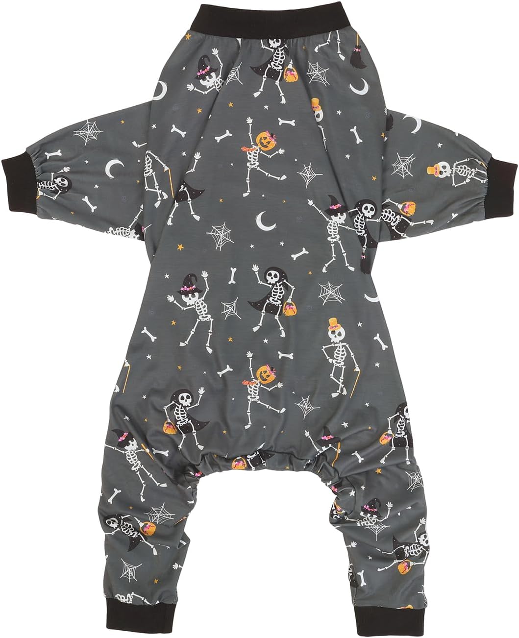 HDE Dog Pajamas One Piece Jumpsuit Lightweight Dog PJs Shirt for M-3XL Dogs Skeleton Bones - S