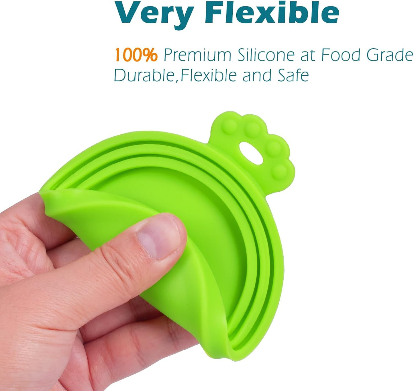 PetBonus 5 Pack Silicone Pet Can Cover Lids, Universal Size for Dog Cat Food, 1 fit 3 Standard Size Can Tops, BPA Free Dishwasher Safe (Blue, Green, Orange, Pink, Yellow)