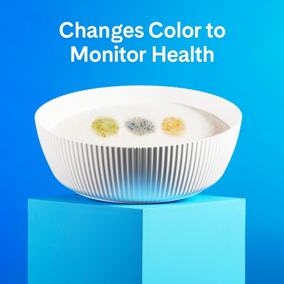 Pretty Litter Health Monitoring Cat Litter, Non-Clumping Crystal Litter, (6 LB, Lotus Flower)