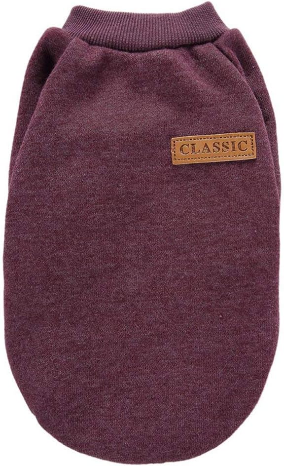 Jecikelon Dog Clothes Dogs Sweater Soft Puppies Clothing Winter Puppy Sweaters Warm Outfit for Dogs Small XXS XS Cat Apparel (Brown, XL)