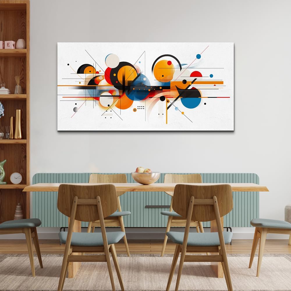 hyidecorart Large Wall Decorations For Living Room Wall Art For Bedroom Line Color Block Abstract Pictures Artwork Hang Pictures For Office Decor Hotel Canvas Prints Art Modern Home Decorations
