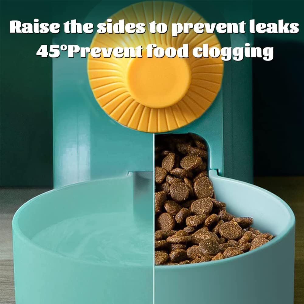 Pet Hanging Automatic Feeders Drinking Bowls 40oz, Auto Gravity Pet Feeding Water Set, Cage Pet Feeding Bowls Dispenser for Cats Dogs Puppy, Rabbit Hamsters Chinchilla Hedgehog (White-Water)