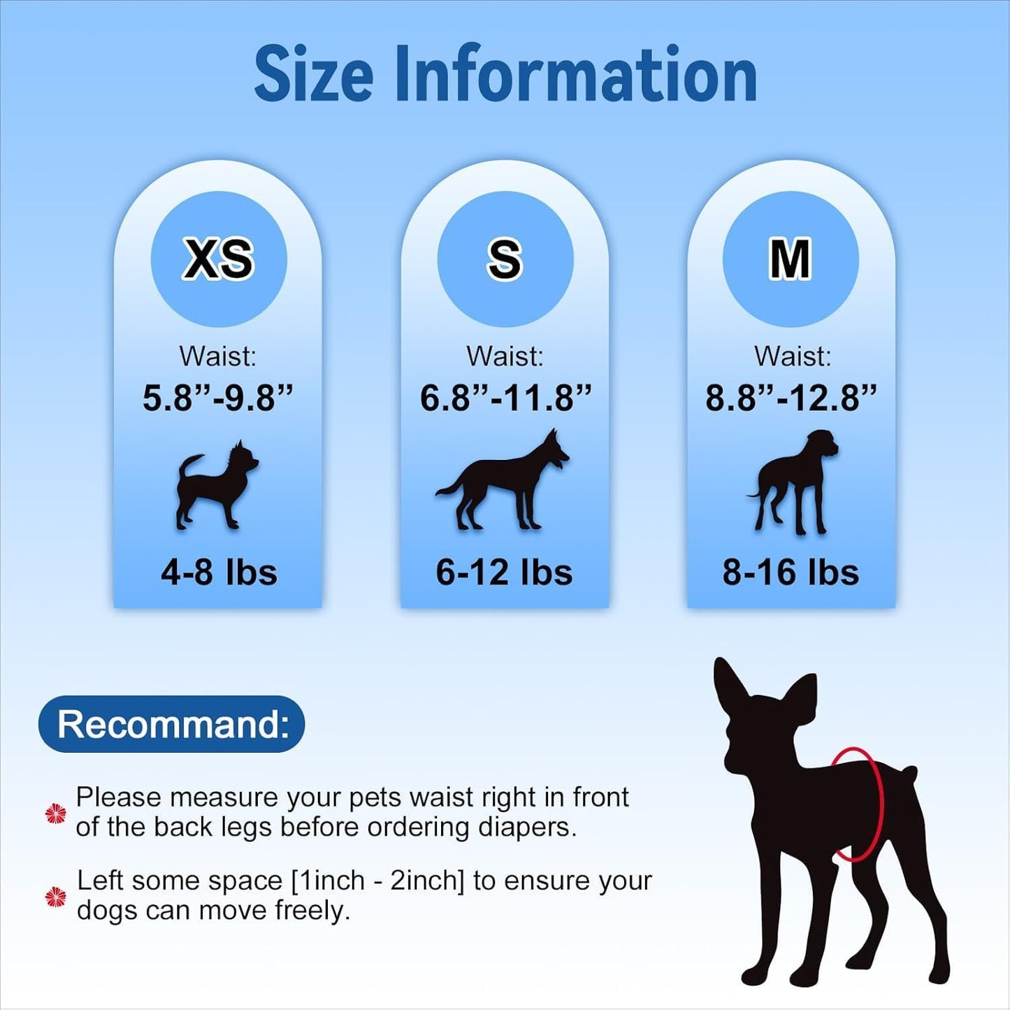 Pet Soft Dog Diapers Female, Doggie Diapers for Female Dogs, Disposable Super Absorbent Pet Diaper for Cats & Dogs in Heat Period, Urine Incontinence, S 60 Counts