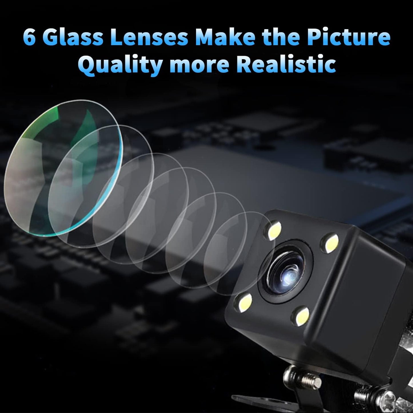 Kairiyard 5Inch Backup Camera, 170° Wide Angle Back up Camera with Monitor Clear Night Vision Waterproof Reverse Rear View Camera System for Car Truck