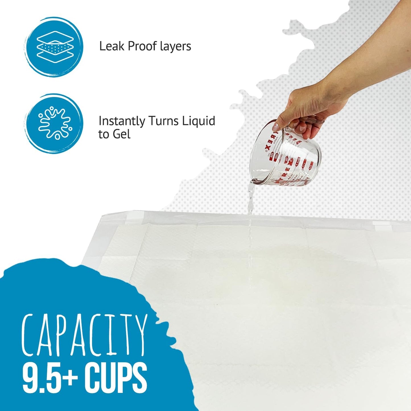 Bulldogology Premium XXL Puppy Pads with Adhesive Tabs - Dog Pads Extra Large (30x36) - Leak Proof Dog Pee Pads Extra Large - Ultra Absorbing Extra Large Puppy Pads (40-Count, White)