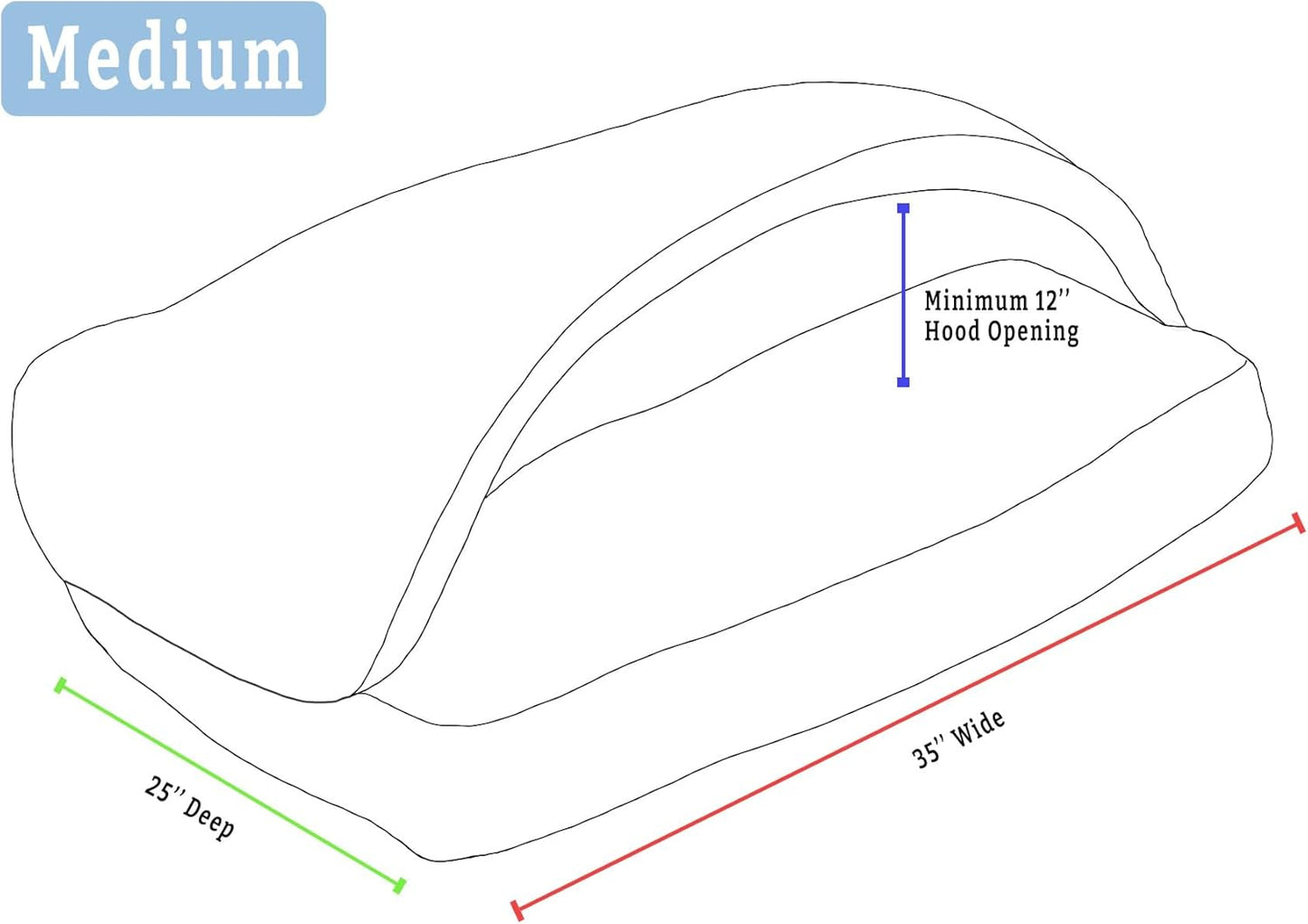 Snoozer Pet Products Luxury Rectangle Cozy Cave Dog Bed with Microsuede, Showdog Collection, Medium, Palmer Dove