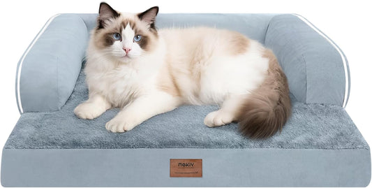 Small Dog Bed Waterproof Orthopedic Dog Beds for Small Dogs Cats Comfy Cat Bed with Washable Removable Cover