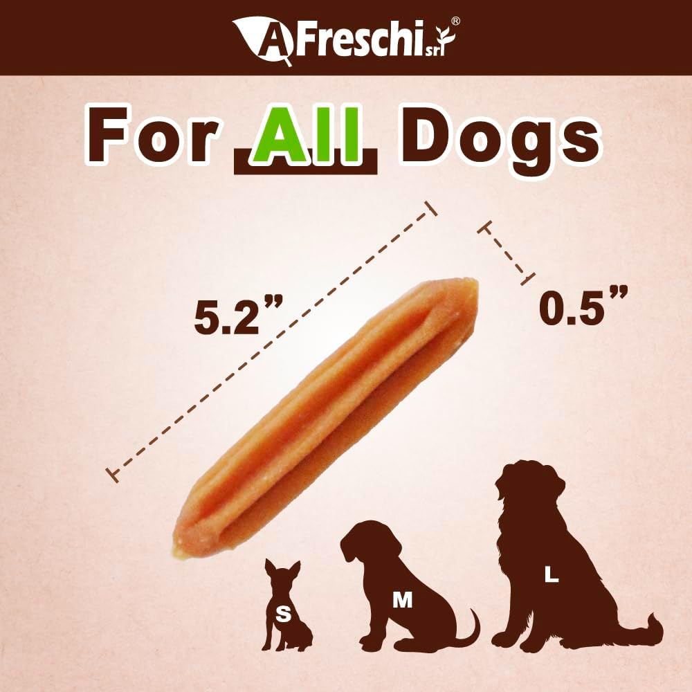 AFreschi Natural Turkey Treats Mini Bars – 16 oz, USA-Sourced Trukey, All-Natural, Hypoallergenic, Low-Fat, Healthy & Easily Digestible, Puppy & Training Snack