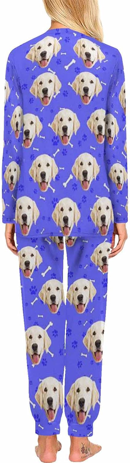 MyPupSocks Custom Face Pajamas Sets for Women, Personalized Photo Sleepwear XS-XXL