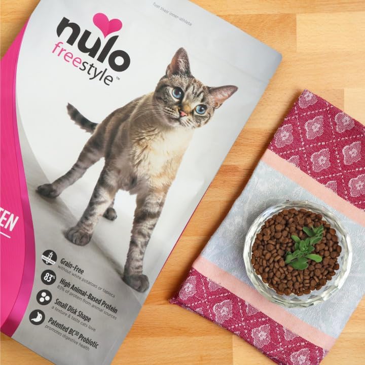 Nulo Freestyle High Protein Cat & Kitten Food, Chicken & Cod Recipe - Natural Grain-Free Dry Cat Food with Omega Fatty Acids & Probiotics, 2 lb Bag