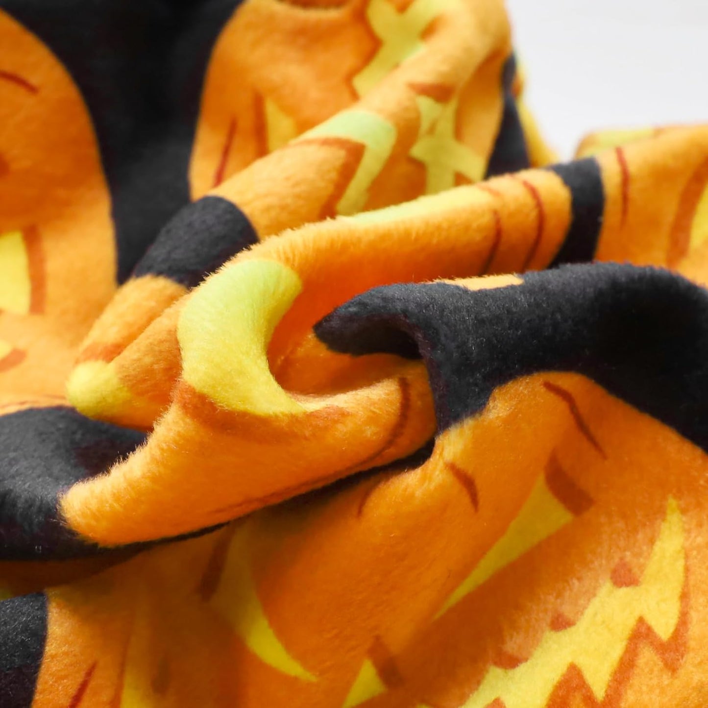 Fitwarm Halloween Pumpkin Dog Pajamas, Funny Dog Winter Clothes for Small Dogs Girl Boy, Pet Jumpsuit, Cat Halloween Costumes with Feet, Lightweight Velvet, Black, Orange, Large