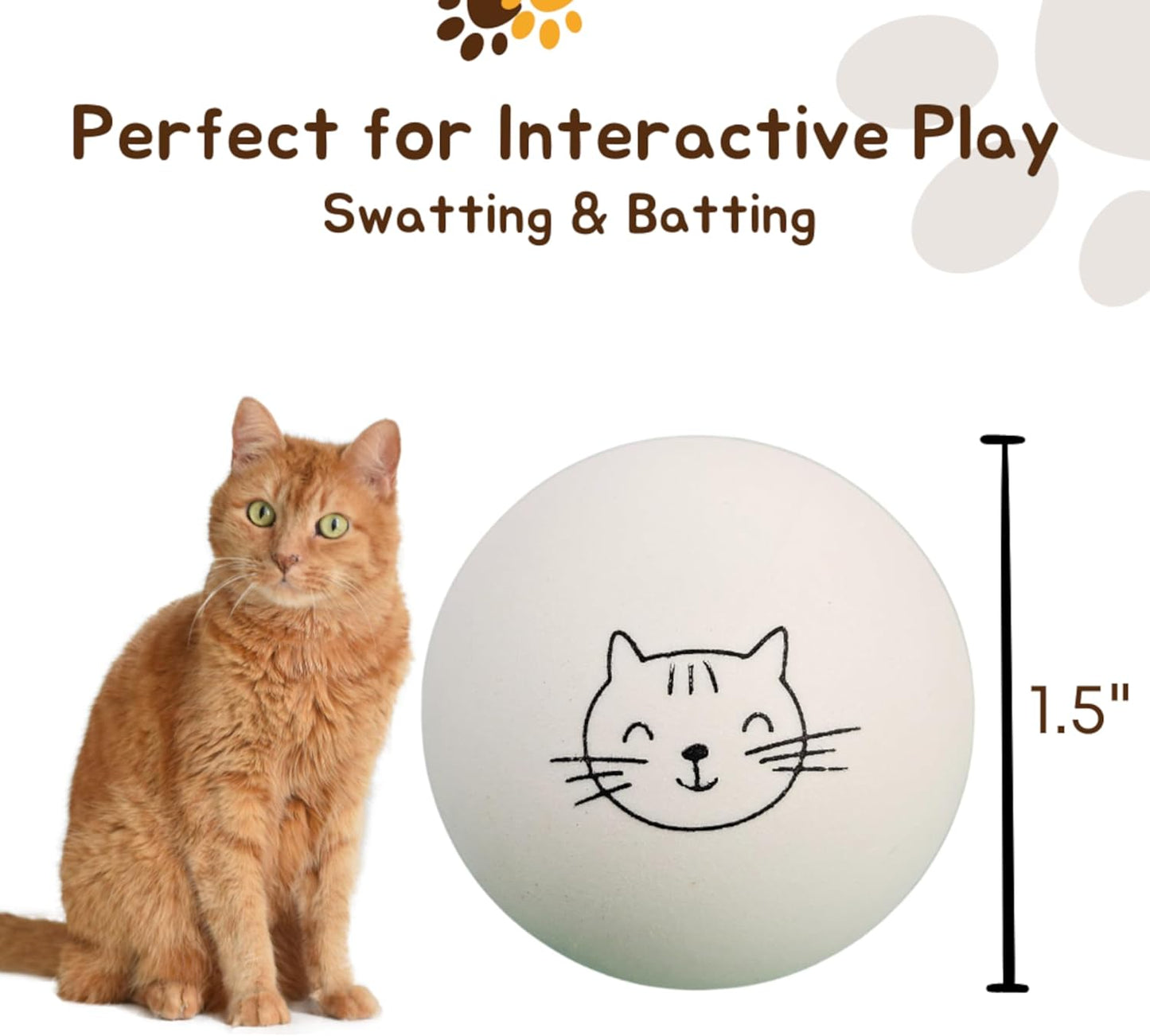 Ping Pong Balls for Cats, 6 Pack, Enrichment Toys, Cat Lovers Gift Ideas, Ball Pits, Bouncy