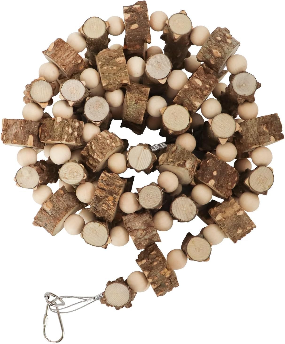 Bird Parrot Ladder Bridge Toy, Bird Swing Toy, Natural Pepper Wood Hanging Pet Chewing Toy, Rat Hamster Climbing Toys, Cage Accessories for Bird Parrot Rat Squirrel Sugar Gliders