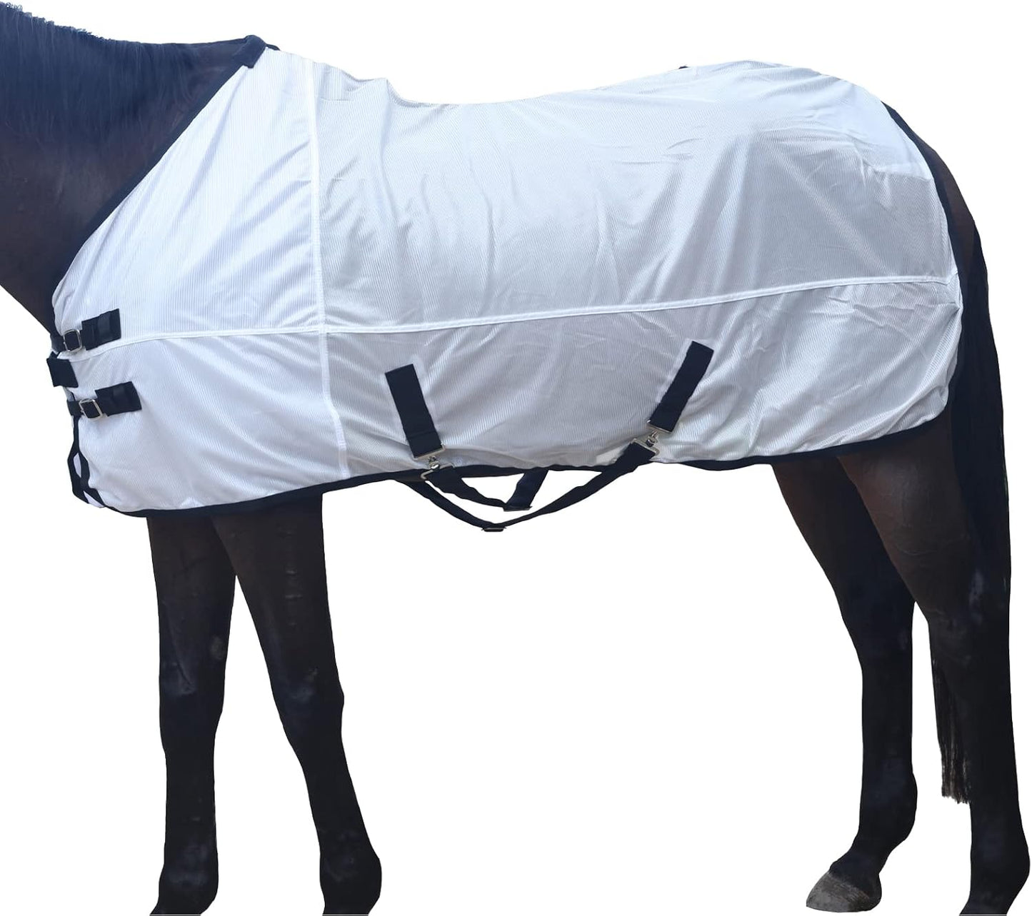 Comfy Mesh Horse Fly Sheet Equine Summer Sheets Stand Neck White 84