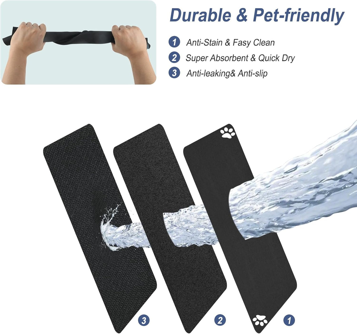 5-7Lbs Portable Airtight Dog Cat Food Container, Match Pet Feeding Mat Clean and Convenient, Making Food Less Messy, Translucent Storage Bin for Small Animal Kibble, Bird Seed, Oatmeal-Blue