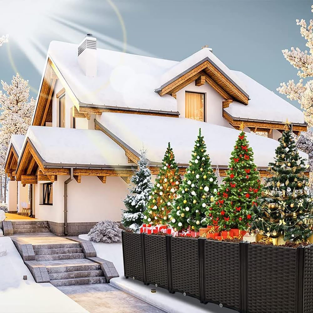 Large Planters for Outdoor Plants pots Elevated Garden Boxes Raised Garden Bed Garden Patio Balcony Deck to Planting Flowers Vegetables Tomato and Herbs