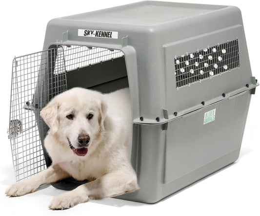 Petmate Sky Kennel - For Air and Travel, Airline Approved Dog Crate for Pets 90-125 lbs, Heavy Duty Dog Kennel, Made in the USA- 48 Inches