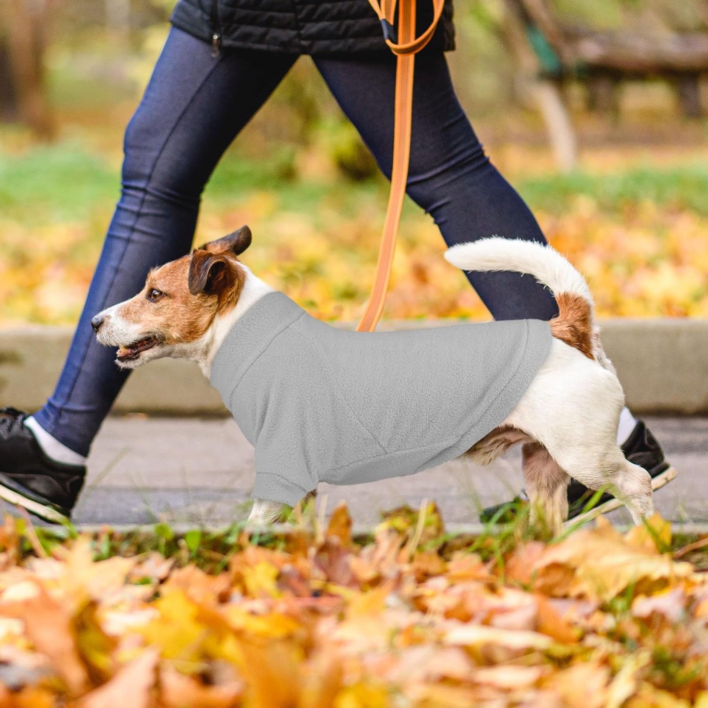 3 Pack Dog Sweaters for Large Dogs, Fleece Dog Sweater Large Pet Clothes Turtleneck Soft Warm Pet Sweatshirt Boy Girl(Gray+Blue+Coffee,L)