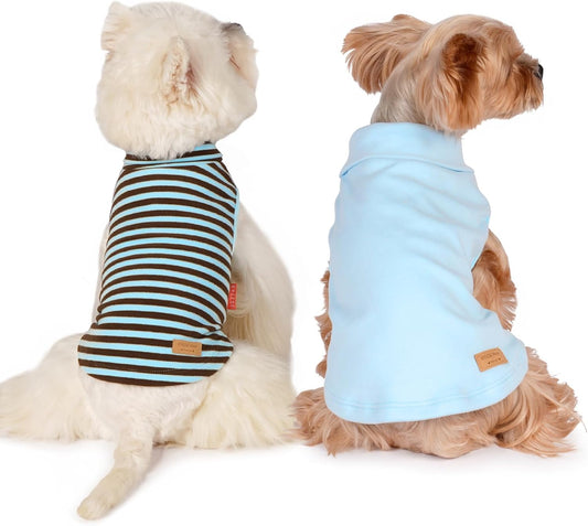 KYEESE 2Pack Dog Sweater Warm Pet Coats Pullover Dog Sweaters for Small Dogs Male Stretchy Dachshund Clothes Soft Pet Sweatshirt Turtleneck Dogs Clothes