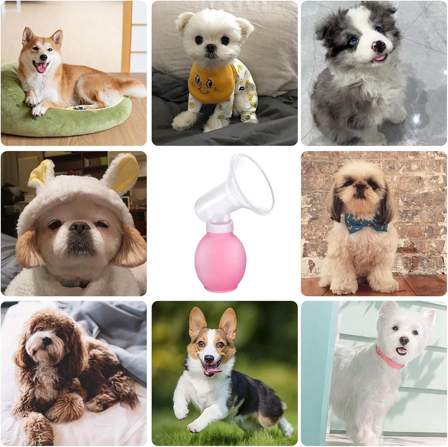 Yeebeny Pet Breast Pump,Breast Pump for Dogs,Dog Pump Help Your Pet Feed Newborn s Silicone Manual Pump for Cats and Dogs