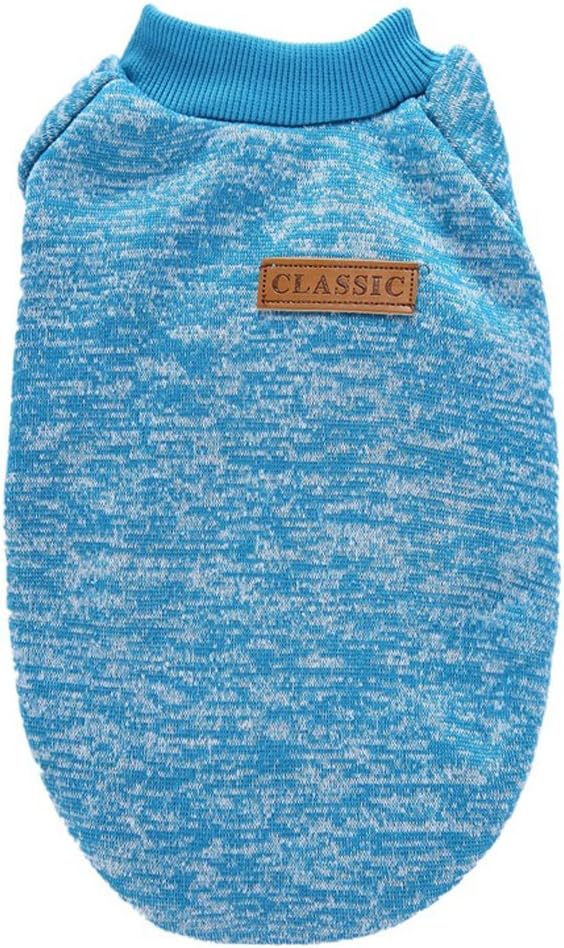 Jecikelon Dog Clothes Dogs Sweater Soft Puppies Clothing Winter Puppy Sweaters Warm Outfit for Dogs Small XXS XS Cat Apparel (Light Blue, XXS)