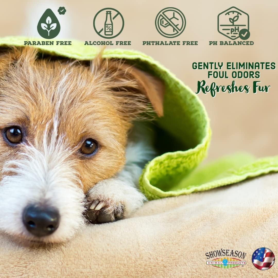 Showseason Naturals® Leave-in Conditioning Pet Spray 12 oz. for Dogs and Cats | Paraben Free | Moisturizing | Biodegradable and Non-Toxic | Made in The USA