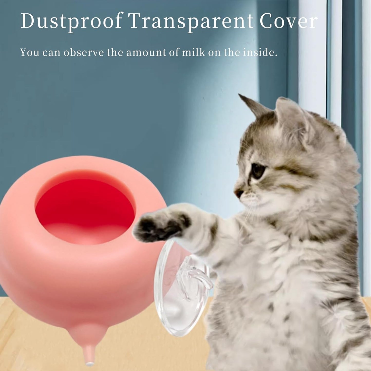 Puppy Feeder Milk Bowl, Silicone Puppy Bottle with 3 Nipples Bubble Pet Nursing Feeder for Doggie Cat Kittens Puppies Rabbits