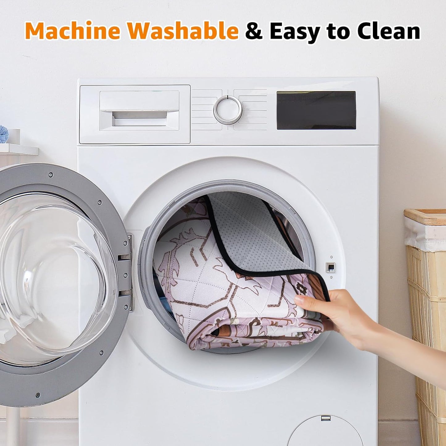 Washable Pee Pads for Dogs: 2 Pack Reusable 31"x36" Waterproof & Leakproof Puppy Pads, Non-Slip Whelping & Potty Training for Floor, Playpen, Crate, Couch