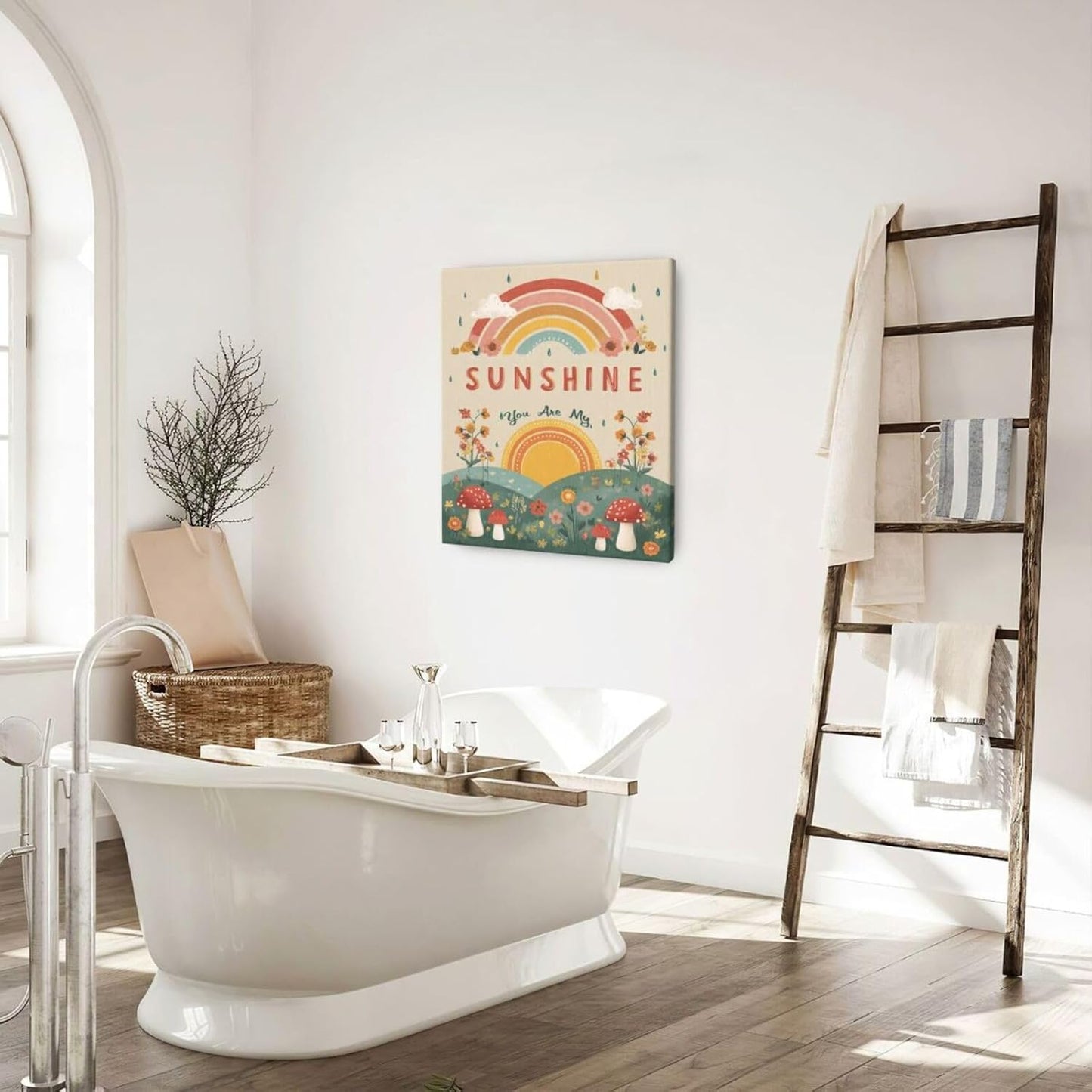 You Are My Sunshine Inspirational Canvas Wall Art Motivational Encouragements Wall Decor First Communion Gifts for Girls Boys Toddler Teens Pictures Painting Print Artwork Framed Decorations Nursery Dorm Bedroom 20"x24"