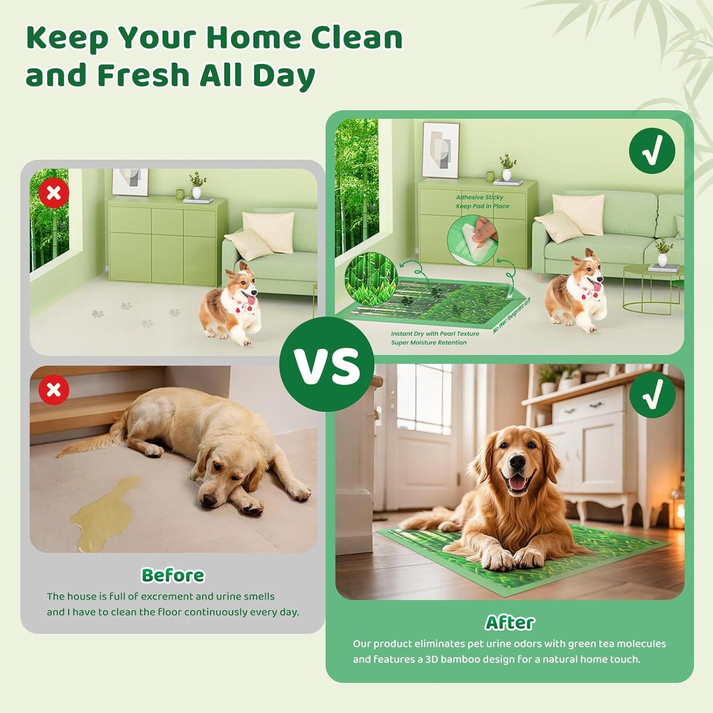 Puppy Pads XL Extra Large 28"x34" Pee Pads for Dogs Potty Training Super Absorbent & Leak-Proof Design Odor Eliminating Pee Pads for Dogs 6-Layer Standard Absorbency Dog Pee Pads(7 Counts)