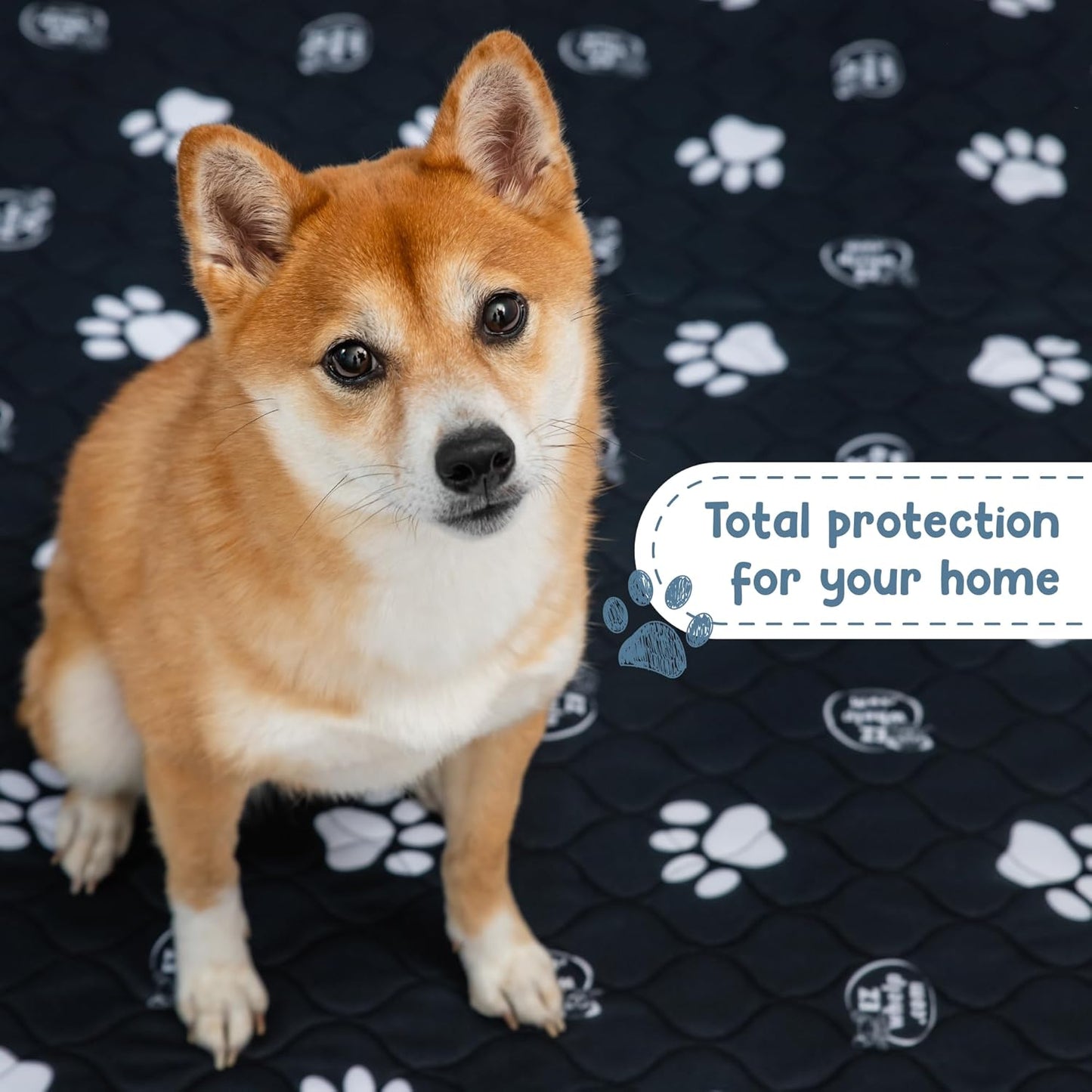 EZwhelp Reusable Dog Pee Pads, Washable Waterproof Mats for Dog Potty Training or Whelping Pads, 48x72 Inch, 2 Pack