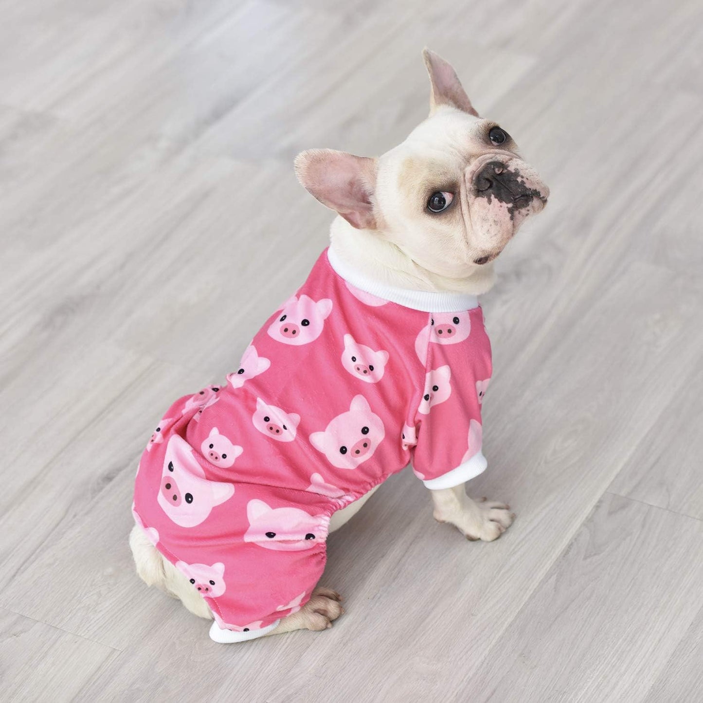 CuteBone Dog Halloween Pajamas Puppy Onesies Small Dogs Soft Pjs Coat Cat Apparel Comfy Pet Christmas Clothes Outfit Doggie Bodysuit P46M
