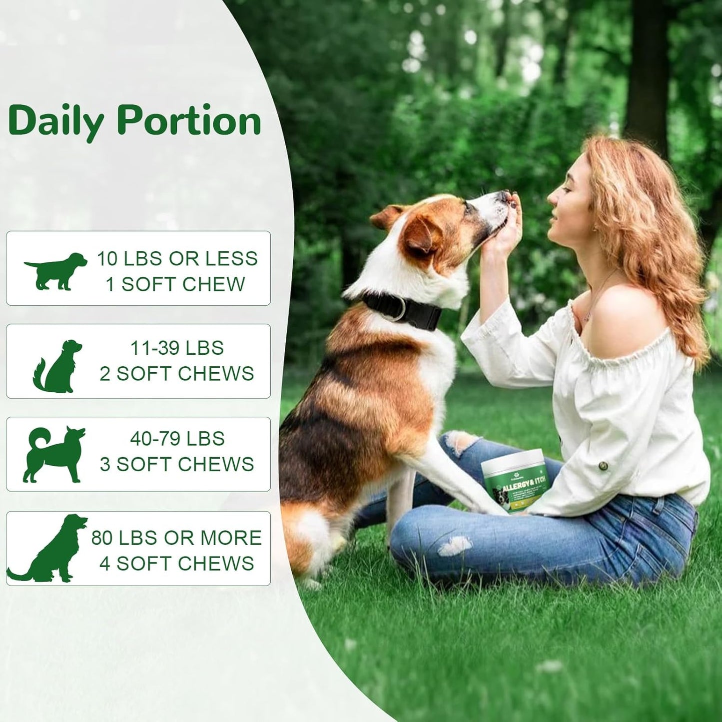 Dog Allergy Chews, Dog Itch Relief Chews for Paw Licking Itchy Skin Seasonal Allergies, Probiotics with Omega-3 Turmeric Astragalus for Large Dogs Coat Immune Supplement-90ct