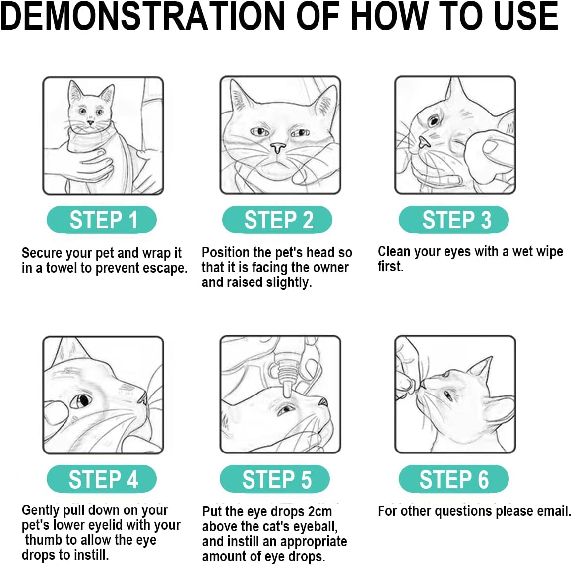 VEZE Eye Drops for Dogs, Dog Eye Drops & Cats, Gentle Dog Eye Infection Treatment, Relieves Dog Eye discomfort，Dog Eye Wash Relief Allergies Symptoms and Help Tear Stain Remover.