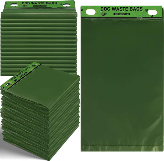 Ireer 5000 Pcs 50 Counts 5000 Pcs Header Bag Bulk Dog Pet Waste Bags Poop Easy Single Pull for Poop Dog Waste Station Fit Hang Hole Dispenser Home Outdoor (Green)