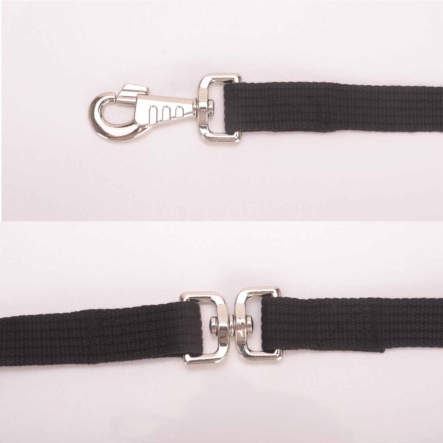 Cord Cotton Lunge Line with Rubber Stop，Equine Lunge Line for Horses with Swivel Bolt Snap，24 ft (Black, 24ft)