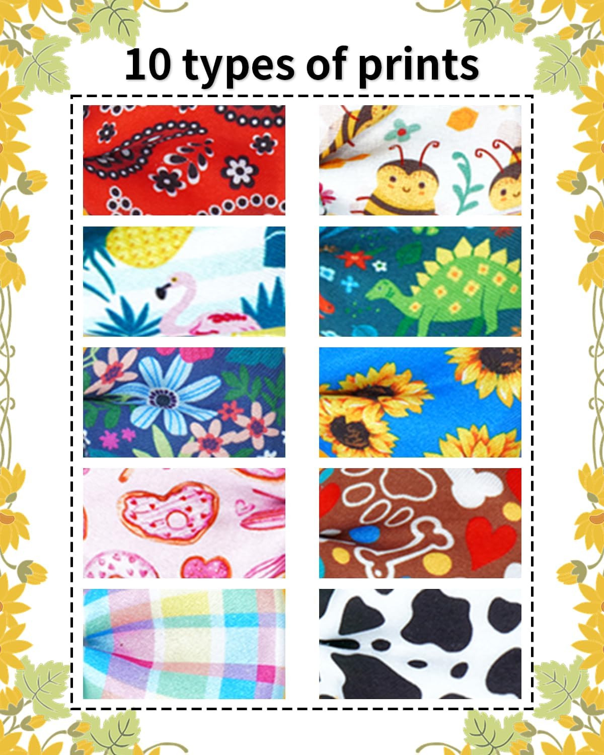 PET SHOW 10 Pack Big Dog Bow Ties for Large Medium Dogs Sliding Collar Attachments Daily Bowties Multiple Styles Cute Summer Bowknots Wedding Party Holiday Pet Grooming Accessories(Large)