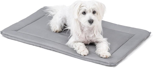 Cybarmour Chew Proof Dog Crate Pad - Outdoor Indestructible Dog Bed - Tough - Potable - Machine Washable - Water & Dirt-Resistant - Small Breeds & Fits 24-Inch Crate - 23"x16", Limestone