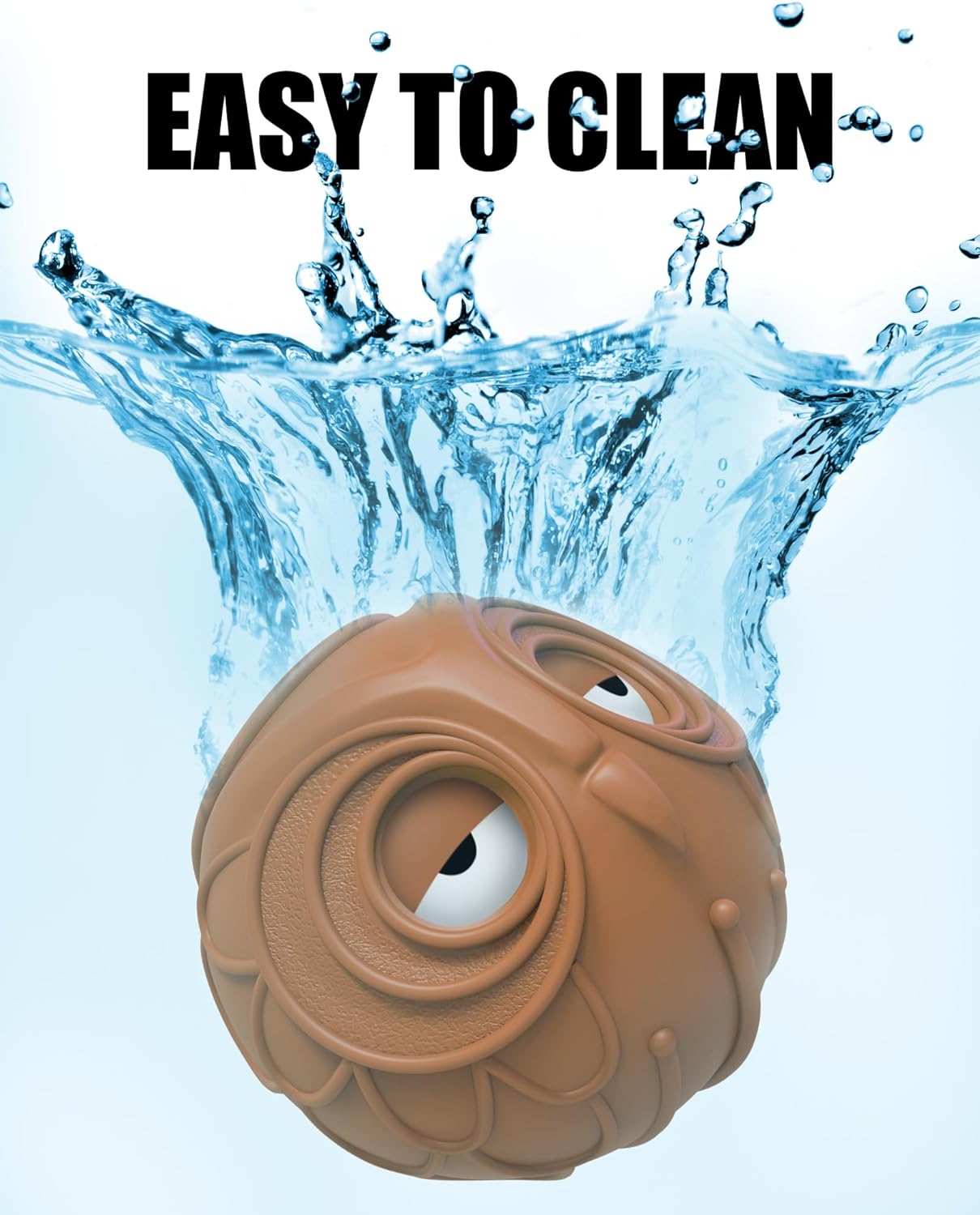 Giggle Ball for Dogs Owl Dog Toys for Aggressive Chewers Medium Large Dogs Fun Gift for Dog Natural Rubber Herding Ball for Dogs Cute Owl Hoot Brown New