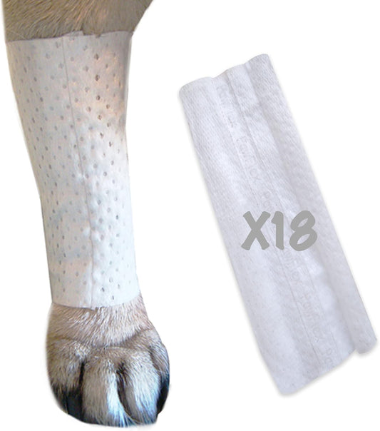 Protective Sleeve Tubular Cover - Bandages - for Dogs Cats and Other Pets First Aid Wound Care Comfortable Non-Adhesive Breathable & Water Resistant 18 Strips (yields 36-54 Covers)-(X-Large)