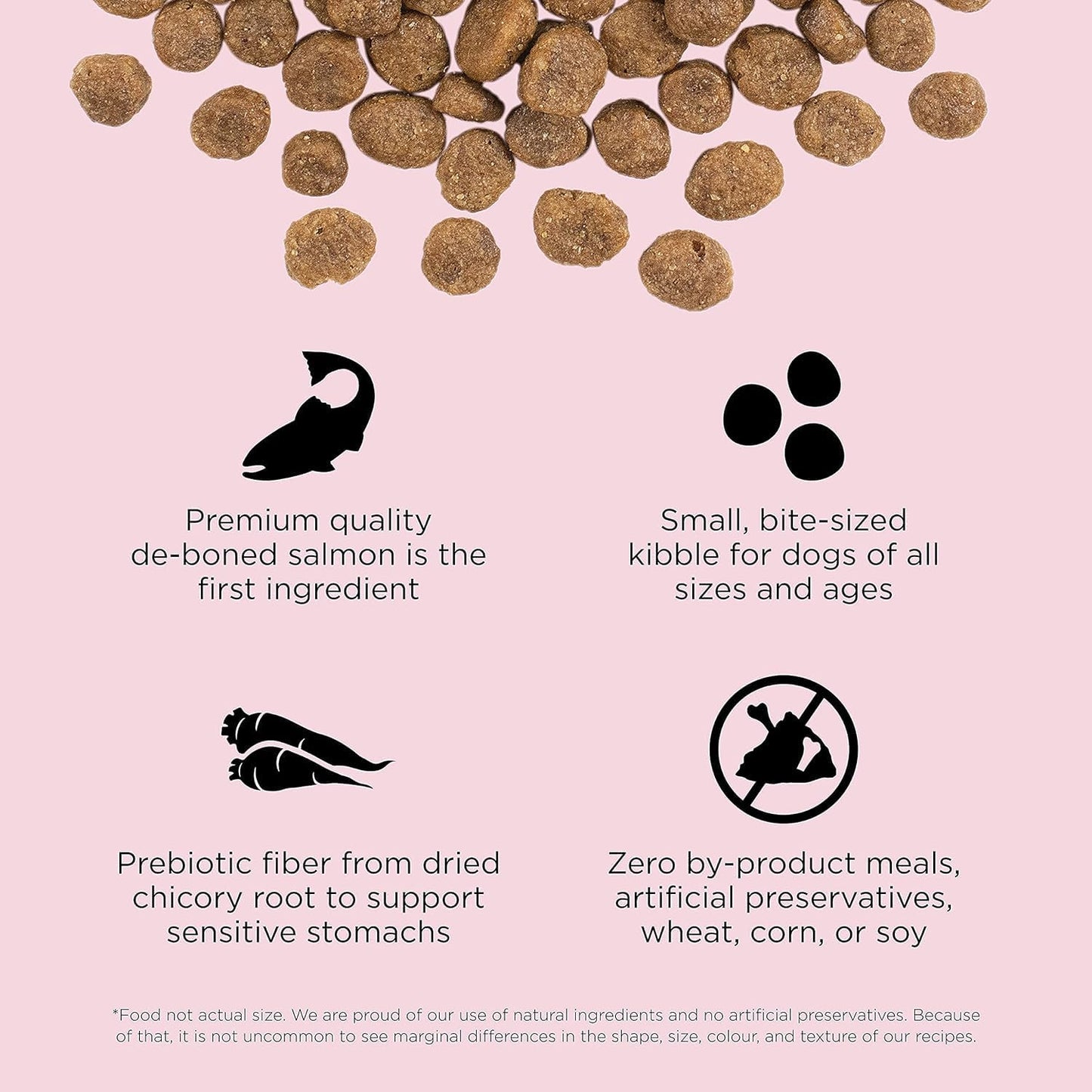 Go! Solutions Sensitivities Limited Ingredients, Grain-Free Dry Dog Food, Small Bites Salmon Recipe for Sensitive Stomach, 3.5 lb Bag