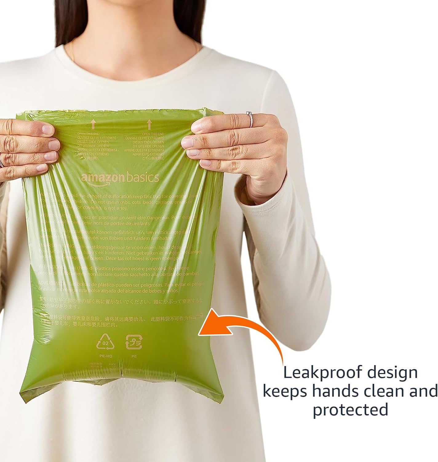 Amazon Basics Dog Poop Bags with Dispenser, 810 Count, Enhanced for Guaranteed Leakproof, Cucumber Scented, Includes Leash Clip