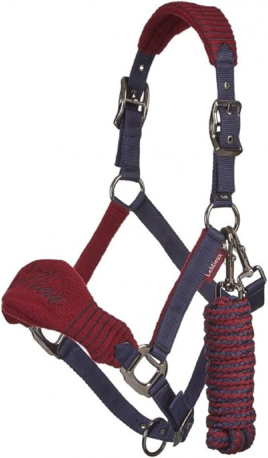 LeMieux Vogue Fleece Headcollar - Halter & Leadrope - Extra Padding, Adjustable at Curb and Poll Strap