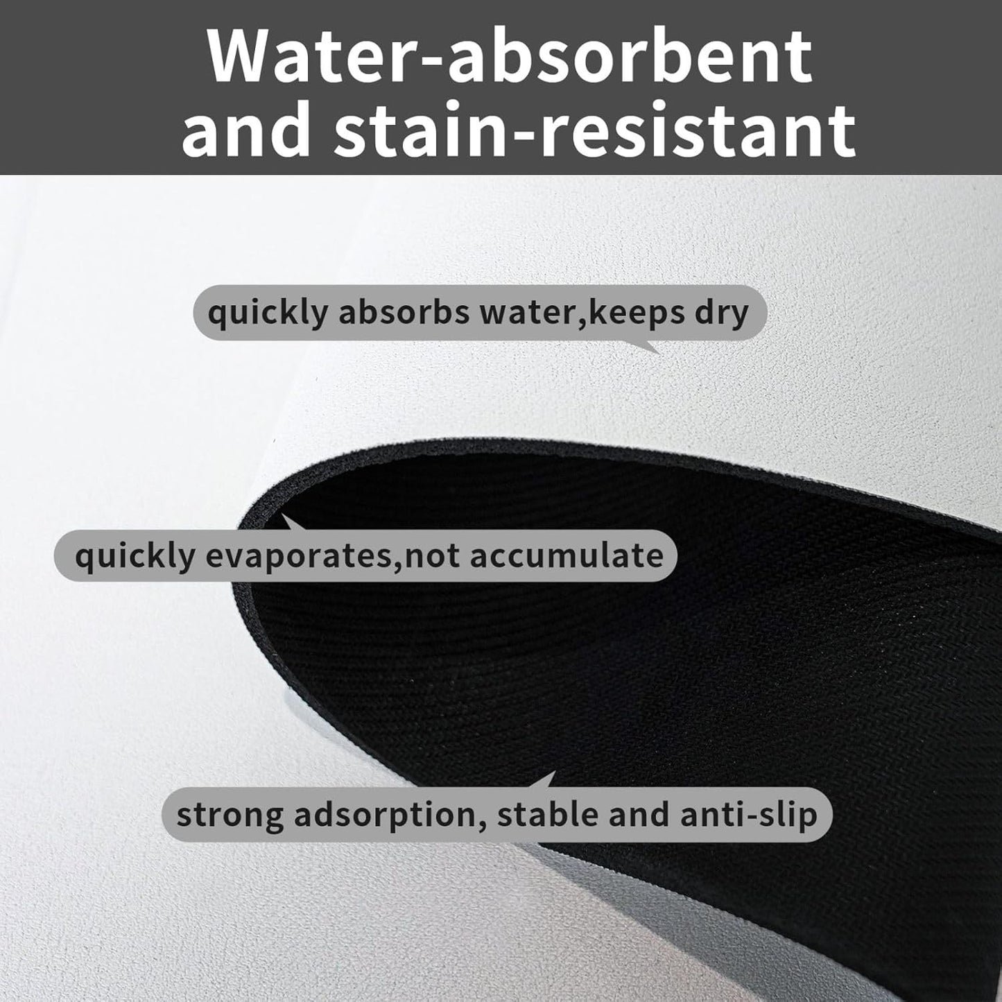 Delicate Floral Dog Food Mat Absorbent Bowl Mats No Stains Quick Dry Waterproof Pet Cat Placemats for Food and Water, 30x45cm