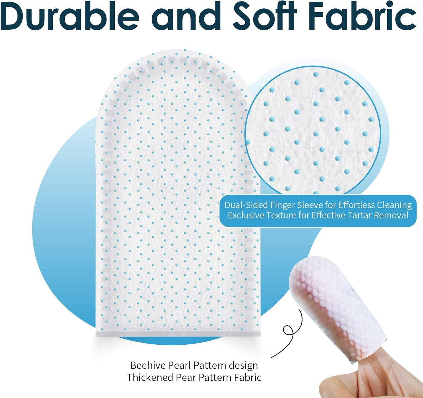 Mooncat Dental Finger Wipes for Dogs & Cats - Easy Teeth Cleaning to Remove Plaque, Tartar & Freshen Bad Breath - Gentle Tooth Wipes for Puppy & Kitten Care - 40 Counts