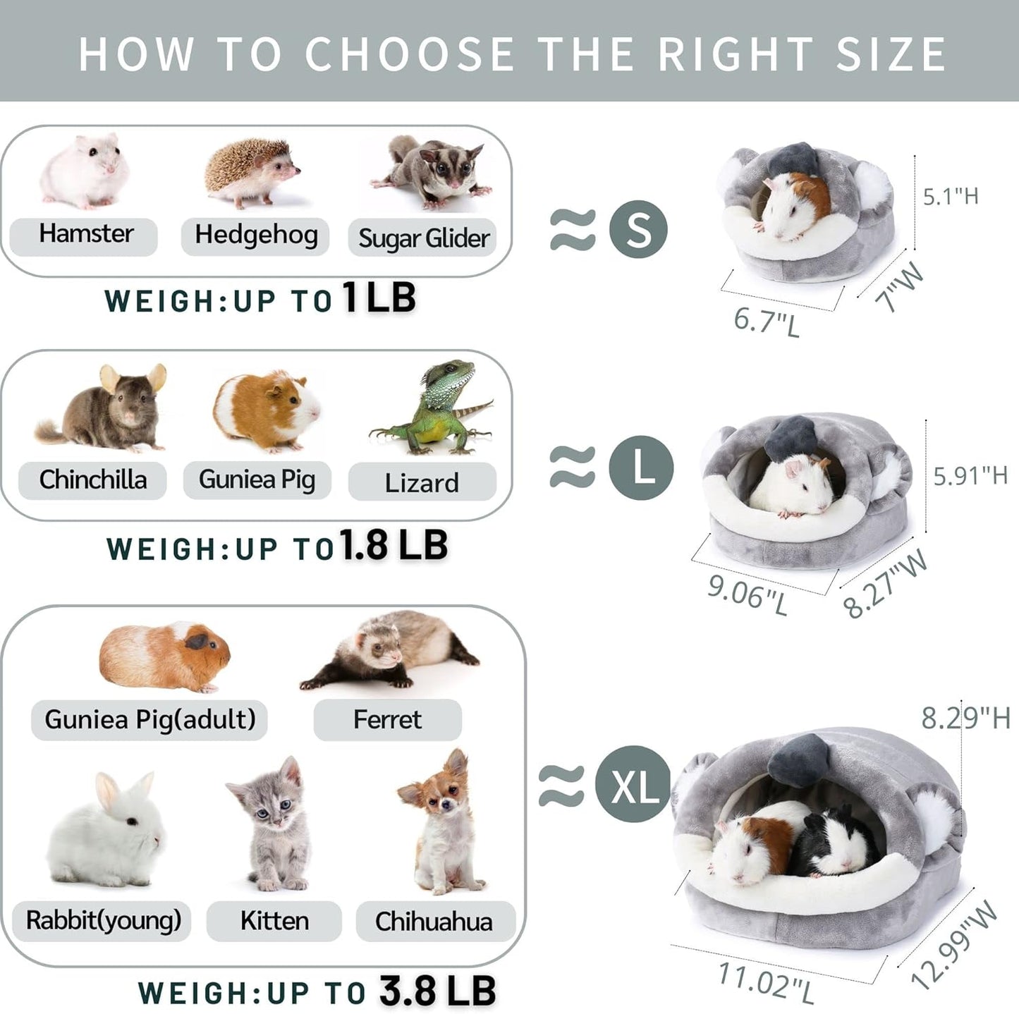 JanYoo Hamster Guinea Pig Supplies Bed Accessories House Hedgehog Cage Supplies Chinchilla Ferret Rat Gerbil