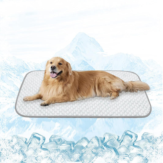 MICROCOSMOS Pet Cooling Mat & Sleeping Pad- Breathable Bubble Surface, EZ Clean. Keep Cooling for Pets, Kids and Adults in Summer.(GreyWhite, 59" x 40")