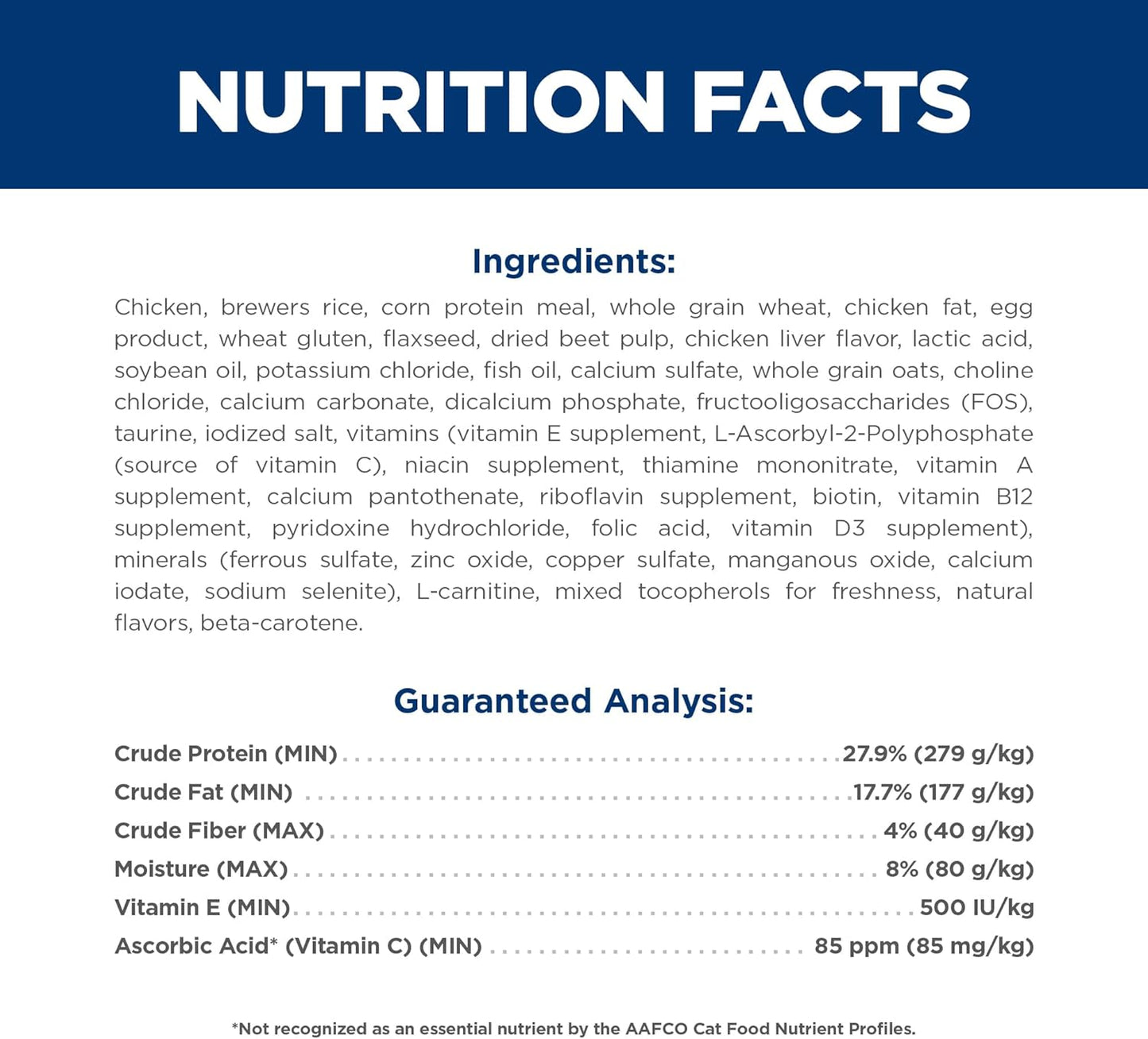 Hill's Science Diet Adult 11+, Senior Adult 11+ Premium Nutrition, Dry Cat Food, Chicken Recipe, 7 lb Bag